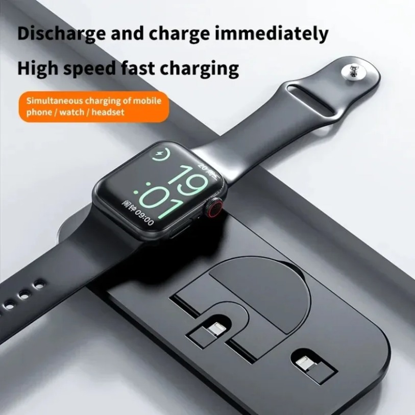 3 In 1 Wireless Charger Stand  - Smartwatch X12 ulasan dan harga