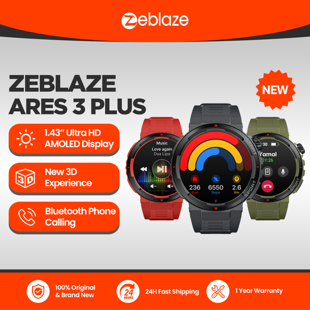 New Zeblaze Ares 3 Plus 1.43'' - Smartwatch Face ulasan dan harga