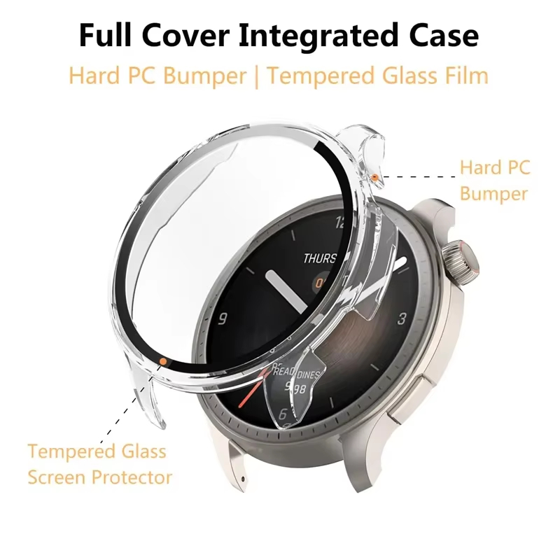 Tempered Glass Case For Amazfi - Amazfit Smartwatch Accessories ulasan dan harga
