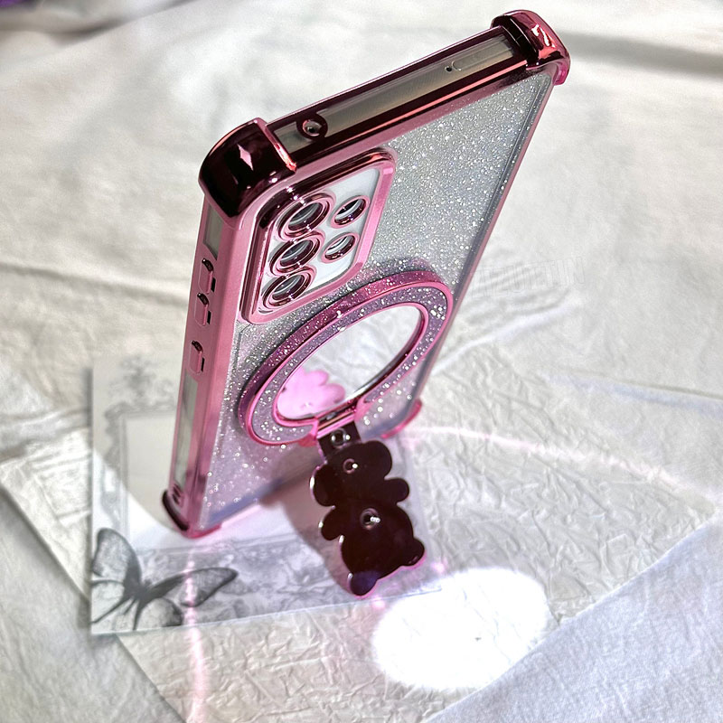 Heart Bear Glitter Phone Holde - Vivo Y28 ulasan dan harga