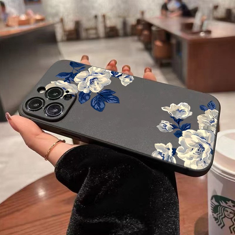 Blue and White Flower Phone Ca - Samsung Galaxy A55 ulasan dan harga